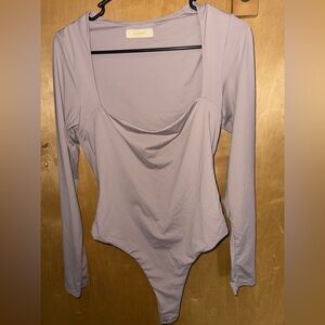 Long Sleeve Bodysuit in Light Mauve